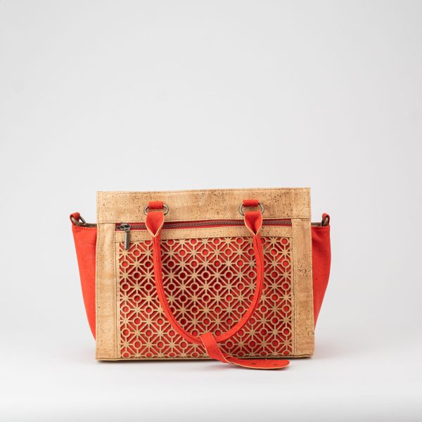 Elegant Cork Bag with Natural Laser Pattern