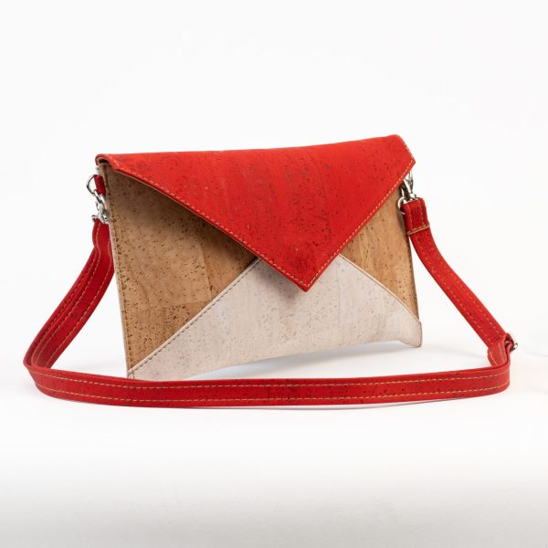 Tricolor Cork Purse with Magnetic Flap